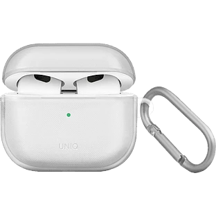 Чехол Uniq для Airpods 3 Glase TPU case with carabin Clear