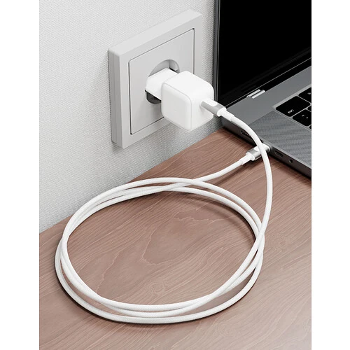 Кабель VLP Force Line 100W USB-C + USB-C, 2.0м, белый