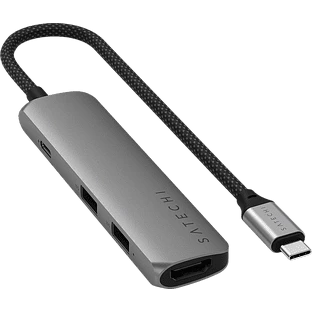 Адаптер Satechi 4-in-1 USB-C Slim Multiport Adapter with 4K HDMI and Fast Data Transfer - Серый космос
