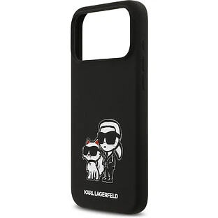 Чехол KARL LAGERFELD для iPhone 17 Pro Max Liquid Silicone Sketch Karl & Choupette Hard Black (MagSafe)