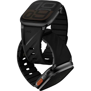 Ремешок Uniq для Apple Watch 49-40 mm FLUO Silicone Rubber Black
