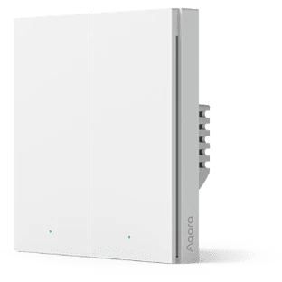 Выключатель Aqara Smart Wall Switch H1 двухклавишный без нейтрали (белый)