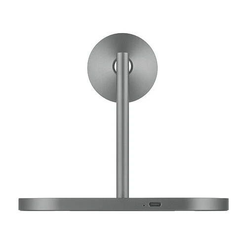 Беспроводное зарядное устройство uBear Stage Ultra, 3-в-1, с поддержкой MagSafe, Qi2.2 (35W), серый космос