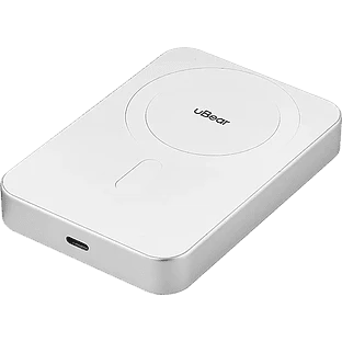 Внешний аккумулятор uBear Slide Power bank 10000mAh, PD20W, Qi2, белый
