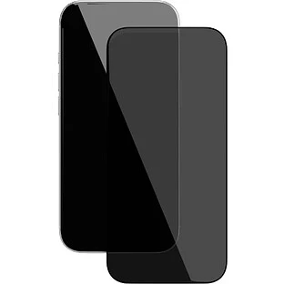 Стекло защитное 2.5D VLP Privacy Glass для iPhone 17/17 Pro/16 Pro с черной рамкой (Приватное)