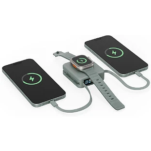 Аккумулятор внешний Energea MagPac MINI Plus, 10000 mAh Magnetic wireless 15W + С 20W +2 C cables and Display Sage