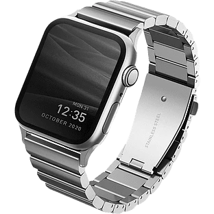 Ремешок Uniq для Apple Watch 49/46/45/44 mm Strova Strap Link Steel Silver