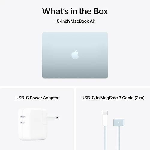 MacBook Air 15.3" M4 (10C CPU/10C GPU), 16GB, 512GB, Небесно-голубой