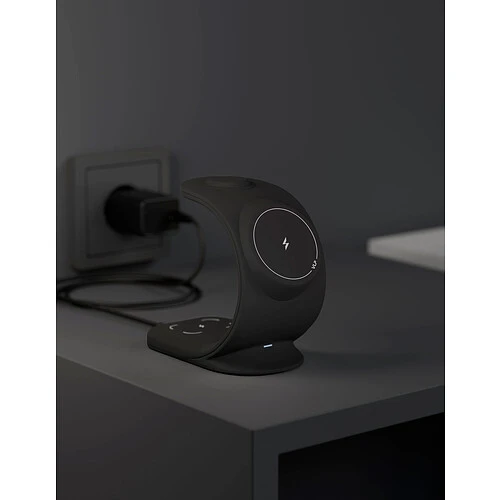 Беспроводное зарядное устройство VLP Powerstand 3 in 1 Qi2 для Apple, черное