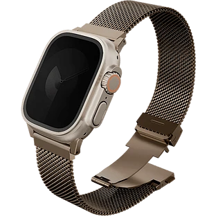 Uniq for Apple Watch 49/46/45/44mm Dante PRO Strap Mesh Steel Ember Gold