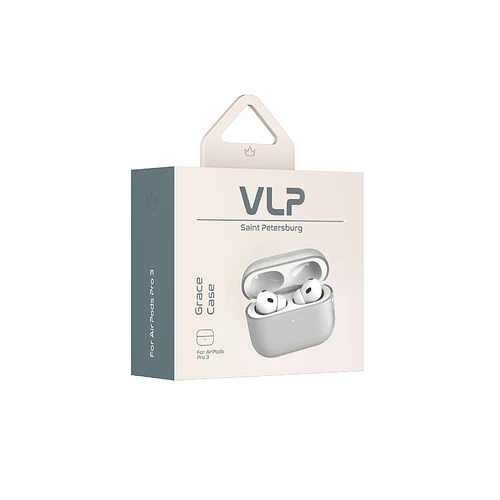 Чехол силиконовый VLP Grase Case для AirPods Pro 3, матовый прозрачный
