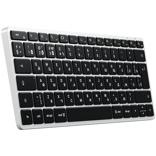 Беспроводная клавиатура Satechi Slim X1 Bluetooth Keyboard-RU. Раскладка - Русская. Цвет: серебристый