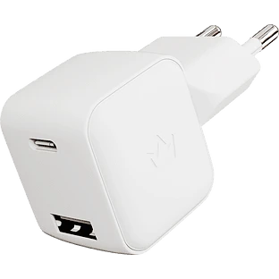 Сетевое зарядное устройство VLP G-Charge 30Вт USB-C+USB-A, QC, белый