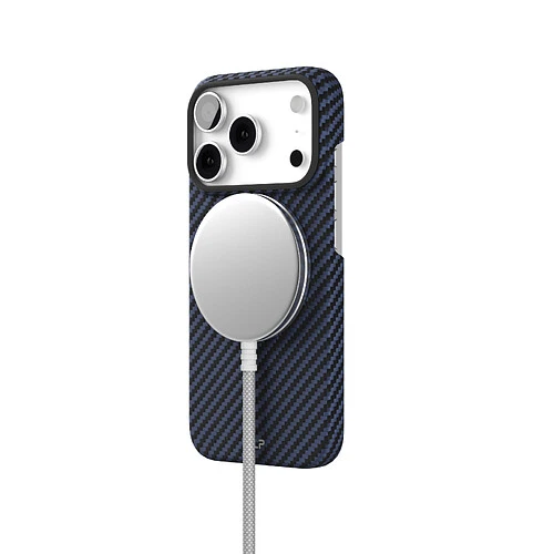 Чехол защитный VLP Kevlar Case с MagSafe для iPhone 17 Pro, синий