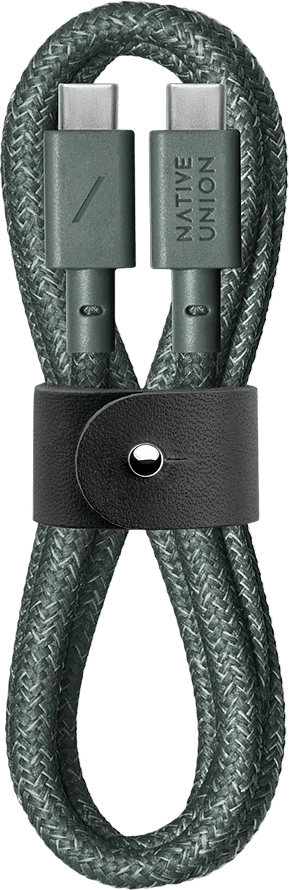 BELT CABLE TYPE-C  кабель зарядный USB-C/USB-C   60W  длина 1 2 м.  цвет: зеленый
