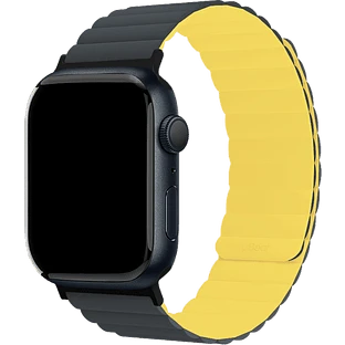 Ремешок uBear Mode для Apple Watch S/M (38, 40, 41 мм), силиконовый, серый/желтый