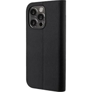 Lagerfeld для iPhone 13 Pro чехол PU Saffiano NFT Karl & Choupette Booktype Black
