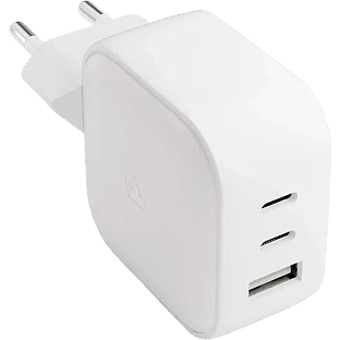 Сетевое зарядное устройство VLP G-Charge 65Вт USB-C+USB-C+USB-A, PD, QC, белый