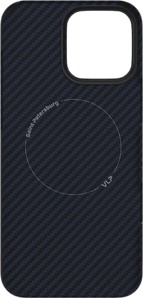 Чехол защитный "vlp" Kevlar Case с MagSafe для iPhone 16 ProMax, темно-синий