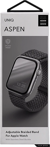 Ремешок Uniq для Apple Watch 42/41/40 mm ASPEN Strap Braided Grey