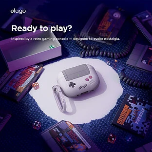 Elago для AirPods Pro 3 чехол Unique AW5 Game console Hang case Light Grey