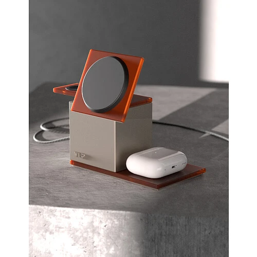 Беспроводное зарядное устройство VLP NEO Qi2.2 4 в 1, Amber Gray