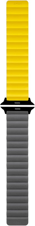 Ремешок uBear Mode для Apple Watch S/M (38, 40, 41 мм), силиконовый, серый/желтый