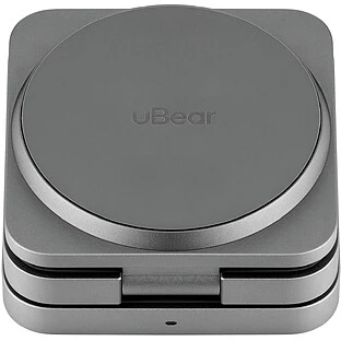 Беспроводное зарядное устройство uBear Balance Ultra, 3-в-1, с поддержкой MagSafe, Qi2.2 (35W), серый космос