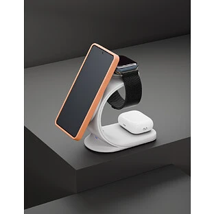 Беспроводное зарядное устройство VLP Powerstand 3 in 1 Qi2 для Apple, белое