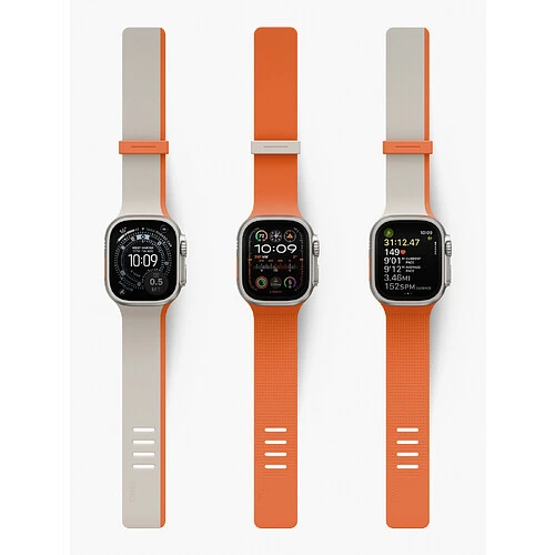 Ремешок Uniq для Apple Watch 49/46/45/44 mm Revix IV Clay/Volt Orange