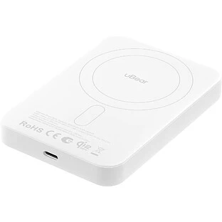 Внешний аккумулятор uBear Strike Power bank 10 000 mAh, PD30W, Qi2.2, белый
