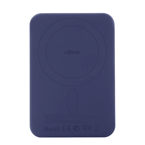 Внешний аккумулятор uBear Strike Power bank 10 000 mAh, PD30W, Qi2.2, синий