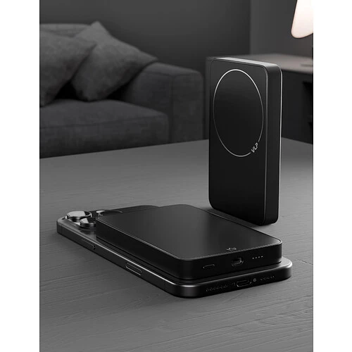 Аккумулятор внешний VLP Diamond Energy MagSafe, Qi2, 10000 mAh, USB-C, черный титан