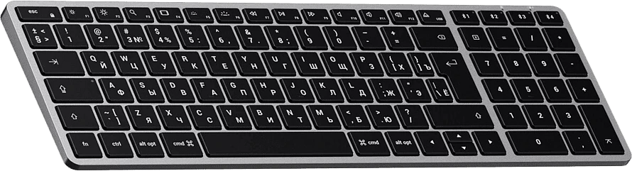 Клавиатура беспроводная Satechi Slim X2 Bluetooth Keyboard - русская раскладка. Цвет: серый космос