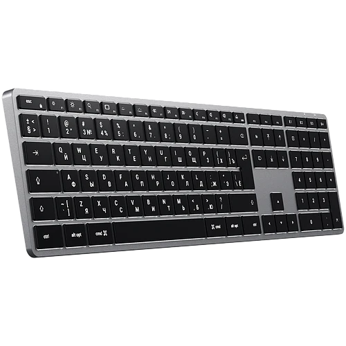 Беспроводная клавиатура Satechi Slim X3 Bluetooth Keyboard. Раскладка - Русская. Цвет: серый космос