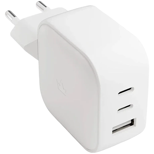 Сетевое зарядное устройство VLP G-Charge 65Вт USB-C+USB-C+USB-A, PD, QC, белый