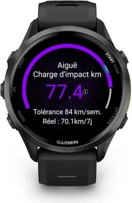 Умные часы Garmin Forerunner 970, Carbon Grey DLC Titanium with Black Case and Black/Translucent Whitestone Band