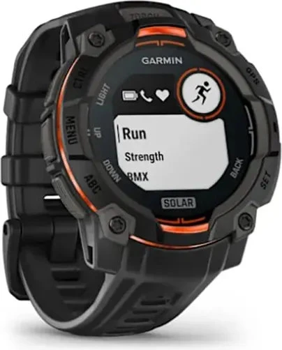 Умные часы Garmin Instinct 3, 45 мм, Solar Black with Black Silicone Band