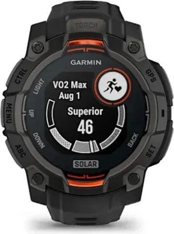 Умные часы Garmin Instinct 3, 45 мм, Solar Black with Black Silicone Band