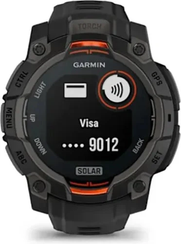 Умные часы Garmin Instinct 3, 45 мм, Solar Black with Black Silicone Band