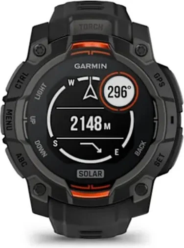Умные часы Garmin Instinct 3, 45 мм, Solar Black with Black Silicone Band